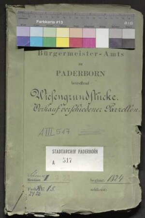 Wiesengrundstücke: Verkauf verschiedener Parzellen