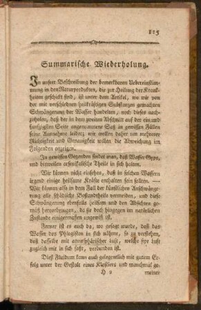 Summarische Wiederholung