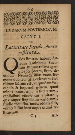 Curarum Posteriorum