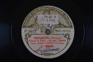 Mignon : Polacca di Filina; Io son Titania / (Thomas)
