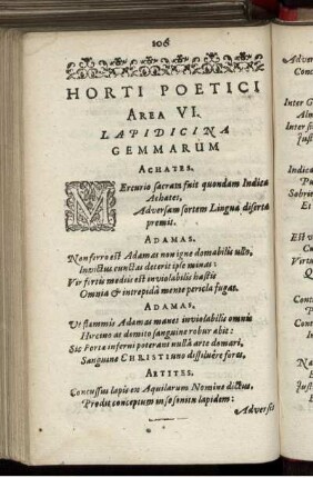 Horti Poetici Area VI. Lapidicina Gemmarum