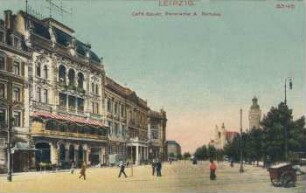 Leipzig: Café Bauer, Panorama & Rathaus