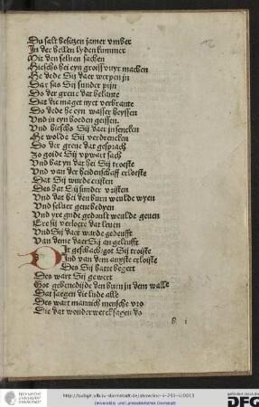 Dit geschach got sij troiste Ind van dem anxste erloiste...