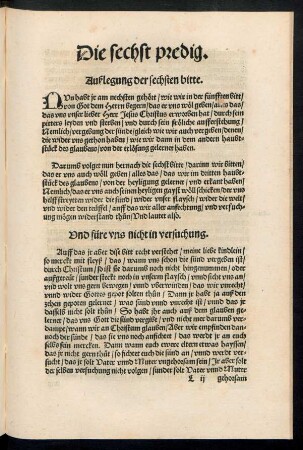 Die sechst predig.