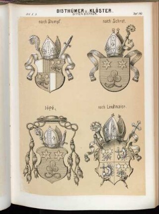 Taf. 161. Sitten Bisthum. - nach Stumpf. - nach Schrot. - 1696. - nach Lindtmaier