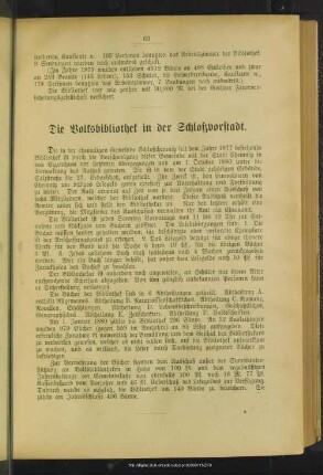 Die Volksbibliothek in der Schloßvorstadt