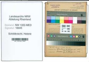 Entnazifizierung Helene Schildknecht , geb. 26.05.1907 (Hebamme)