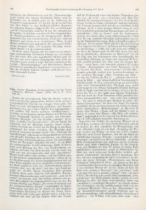 429-431 [Rezension] Klein, Günter, Ärgernisse