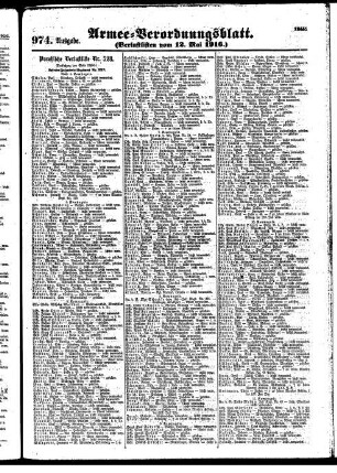974. Ausgabe. Freitag, 12. Mai 1916