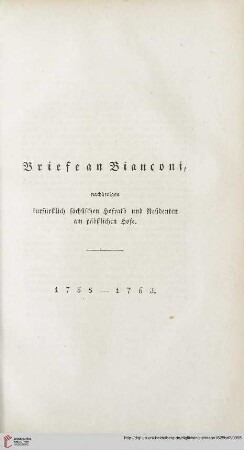 Briefe an Bianconi