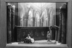 Holzmodell vom Bühnenbild zur Oper "Ezio" von Georg Friedrich Händel, Halle 1954
