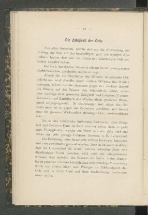 Die Zähigkeit der Oele.