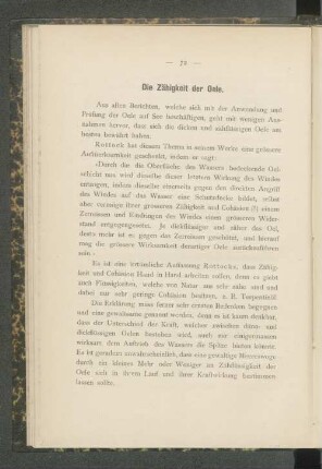 Die Zähigkeit der Oele.