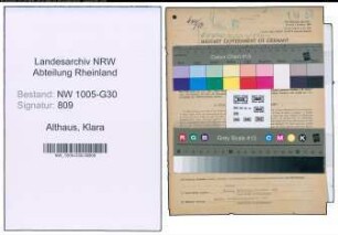 Entnazifizierung Klara Althaus , geb. 03.11.1912 (Transportunternehmerin)