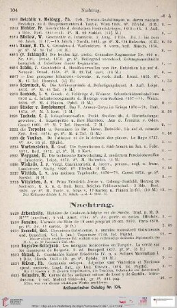 Nachtrag (Nr. 2229 - 2254)