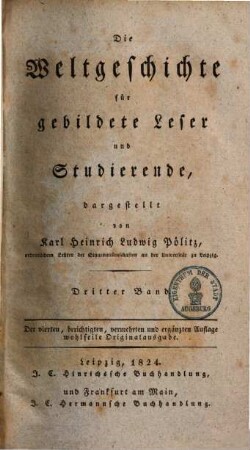 Die Weltgeschichte für gebildete Leser und Studierende, 3