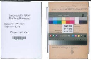 Entnazifizierung Karl Dinnendahl , geb. 09.08.1888 (Landgerichtsdirektor)