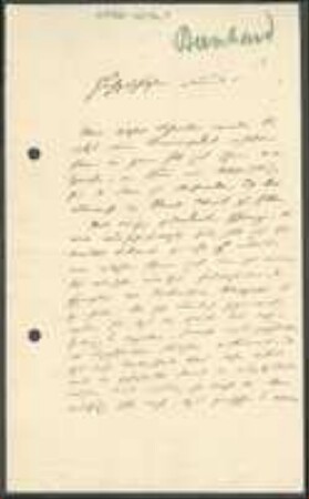 Brief von Johann Jakob Bernhardi an Unbekannt
