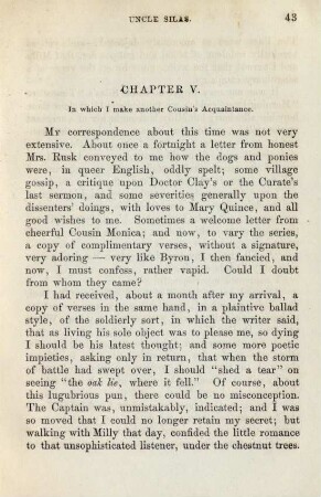 Chapter V. In which I make another Cousin's aquaintance