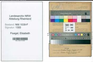 Entnazifizierung Elisabeth Fluegel , geb. 15.01.1915 (Geschaeftsfuehrerin)
