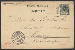 Brief an B. Schott's Söhne : 11.08.1897
