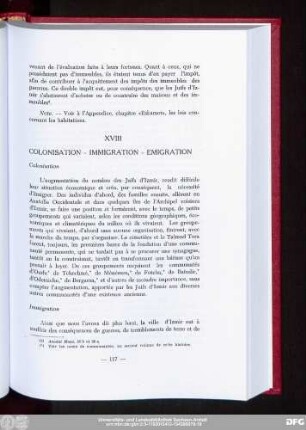 XVIII Colonisation - Immigration - Emigration