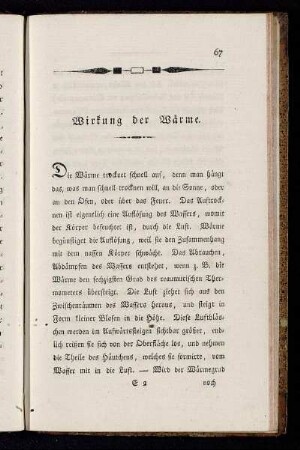 Wirkung der Wärme.