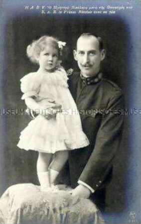 Nicolas von Griechenland mit seiner Tochter