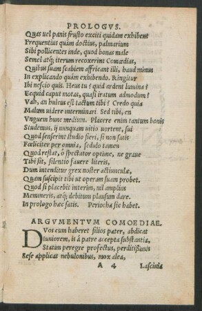 Argumentum Comoediae.