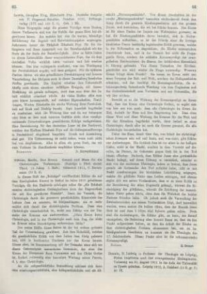 65-66 [Rezension] Kähler, Martin, Das Kreuz