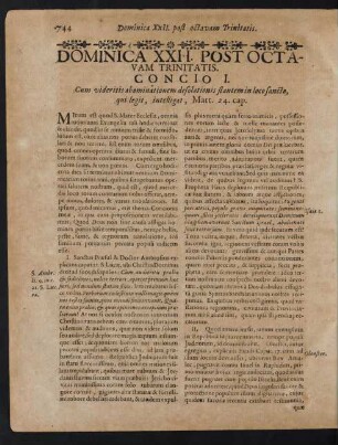 Dominica XXII. Post Octavam Trinitatis