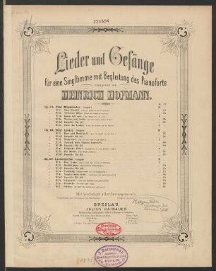 No. 5a: Die Meere : (Alle Winde schlafen) : für Alt
