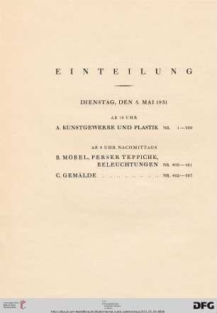 Einteilung
