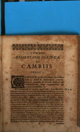 Diss. iur. de cambiis