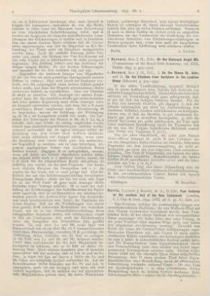 6-8 [Rezension] Harris, J. Rendel, Four lectures on the western text of the New Testament
