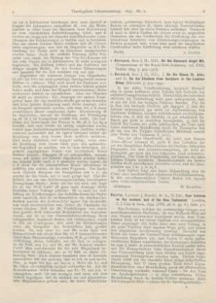 6-8 [Rezension] Harris, J. Rendel, Four lectures on the western text of the New Testament