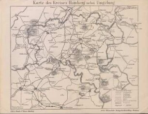 Karte des Kreises Homberg nebst Umgebung.
