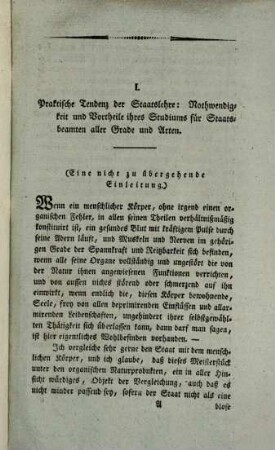 Die Verfassung und Verwaltung des Staats : dargestellt in einer Reihe von Erörterungen ihrer wichtigsten Momente ; eine Zeitschrift, 1. 1811
