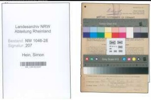 Entnazifizierung Simon Hein , geb. 05.02.1899 (Postbeamter)