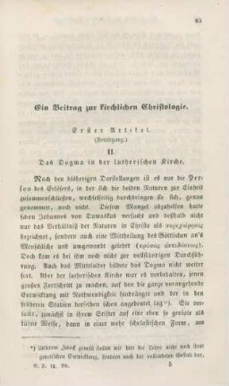 65-110 Ein Beitrag zur kirchlichen Christologie : erster Artikel (Fortsetzung)