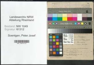 Entnazifizierung Peter Josef Soentgen , geb. 05.09.1894 (Landwirt)