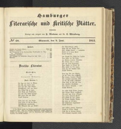 Nummer 68. Mittwoch, den 5. Juni