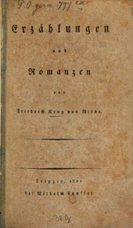 Erzählungen und Romanzen
