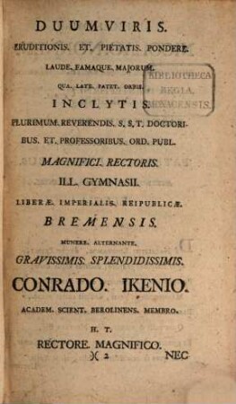 Disquisitio philologica ..., 1. De linguae hebraeae natalibus eiusdemque principum dialectorum. - 144 S.