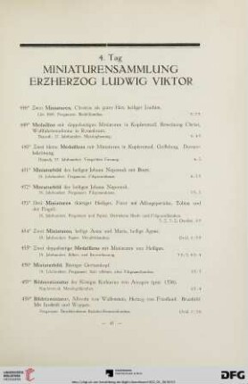 Miniaturensammlung Erzherzog Ludwig Viktor (Nr. 448-589)