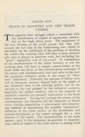 Chapter Four Peace In Industry And The Trade Unions