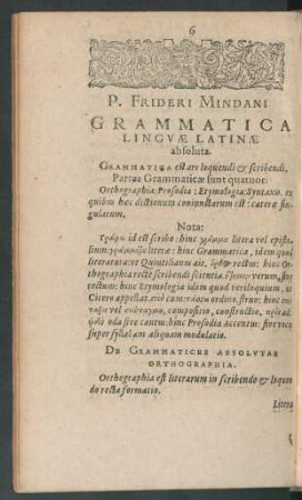 De Grammatices Absolutae Orthographia.