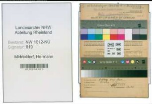 Entnazifizierung Hermann Middeldorf , geb. 01.05.1880 (Versicherungsvertreter)