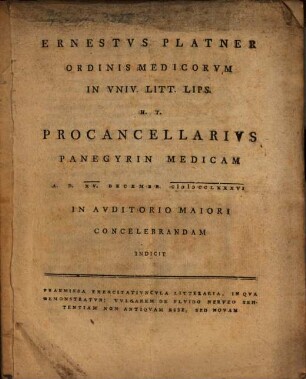 Exercitatiuncula litteraria, in qua demonstratur, vulgarem de fluido nerveo sententiam non antiquam esse, sed novam