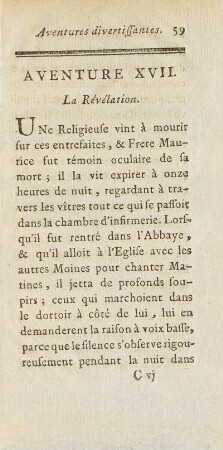 Aventure XVII. La Révélation